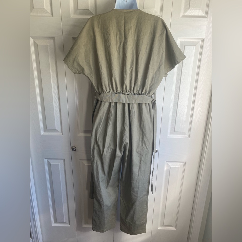 BNWT Women Linen Blend Belted Pocket Jumpsuit - Picture 4 of 7